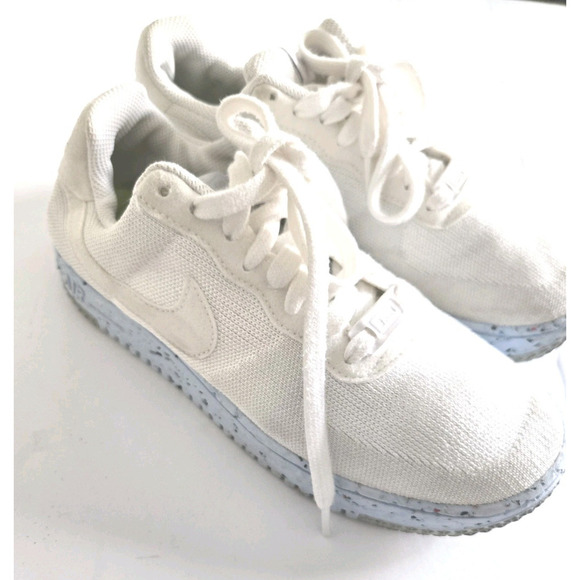 Nike AF1 Crater Flyknit White/White-Pure Platinum DC7273-100 Women's Size 9 - Picture 1 of 14